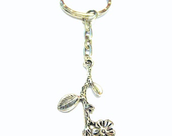 Twig Keychain Cherry Blossom Keychain Flower Keychain Sakura Branch Flower Keychain Gifts For Her Under 10