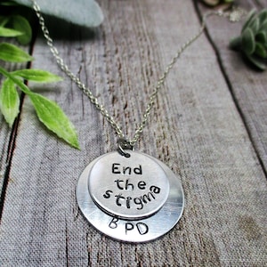 End The Stigma Necklace Mental Health Necklace BPD Necklace Gifts For Her/ Him