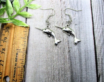 Flyow Orecchini Narvalo In Argento 925 Per Donne – Ipoallergenici, Forma Animale, Regalo Compleanno Con Panno E Confezione - 2