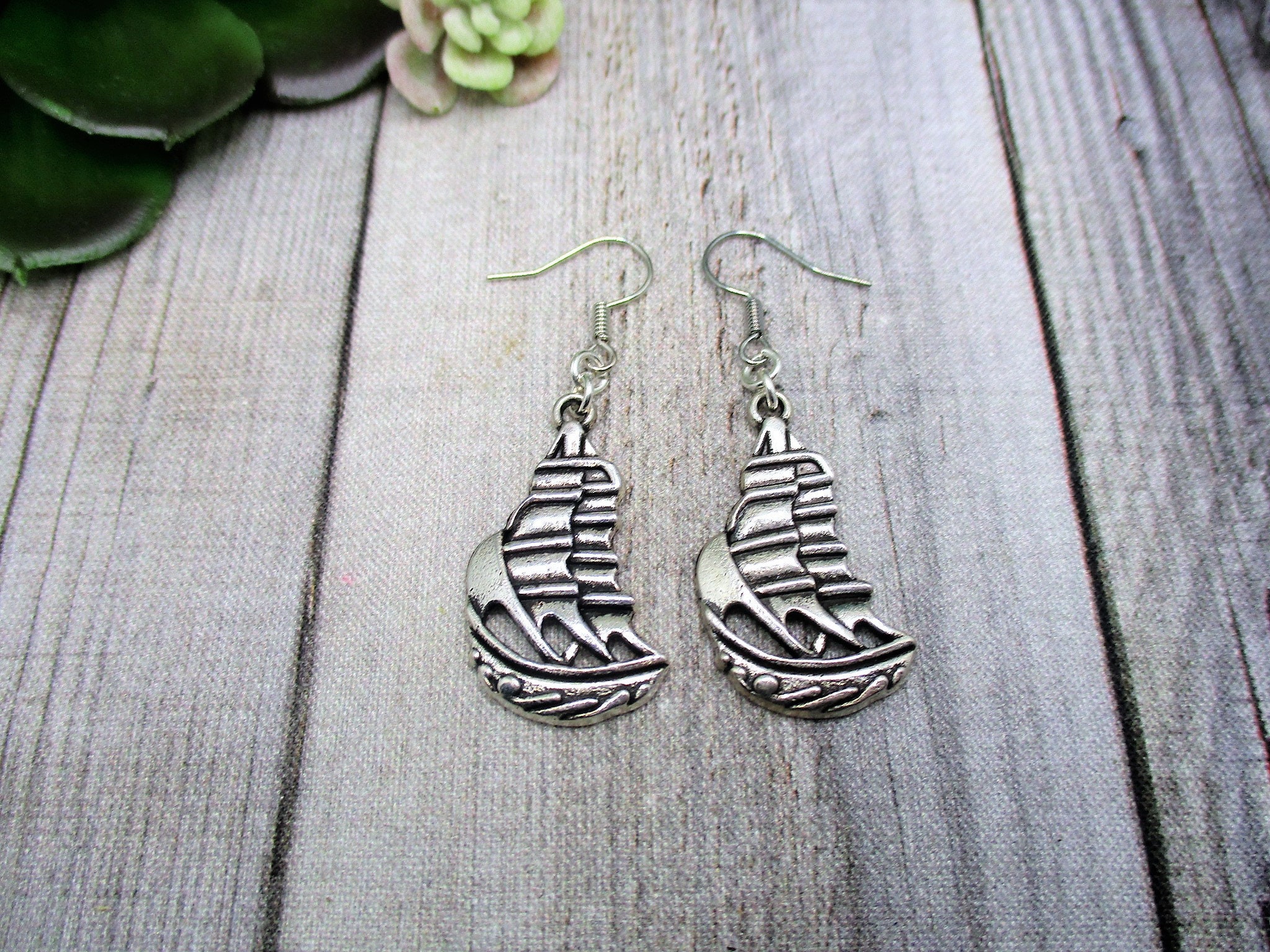 Boat Earrings Ship Earrings Sailing Earring Boat Jewelry Ocean Etsy UK