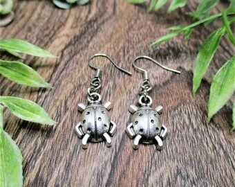 Ladybug Earrings Dangle Earrings Ladybug Jewelry Nautre Lovers Gifts For Her Ladybug Gifts