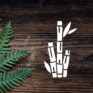 Vinyl Bamboo Decal For Water Bottle  Bamboo Sticker Cup Sticker Laptop Decal Car Decal Plant Lovers Gift