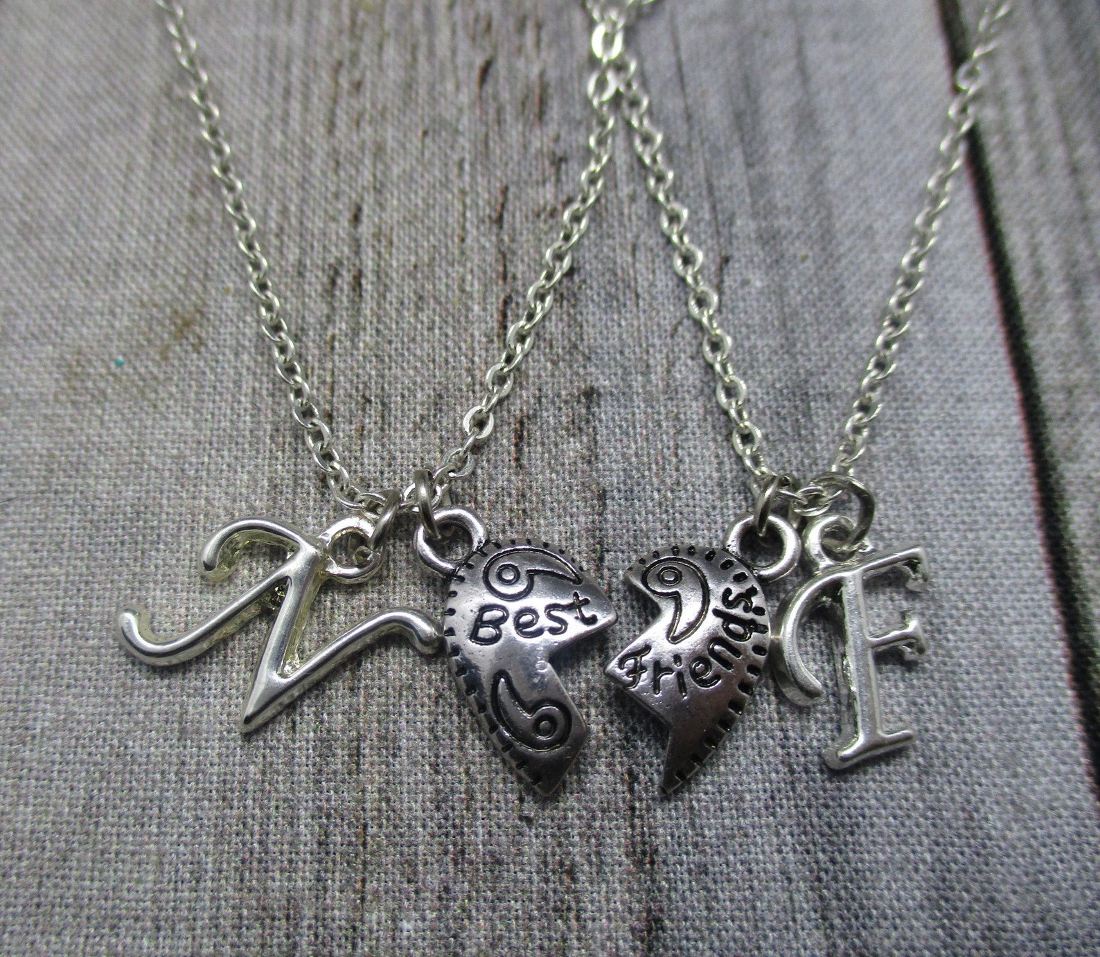 Kleine beste Freunde Halskette Set erste kleine halbe Herz | Etsy