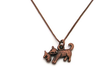 Dog Necklace, Wolf Necklace, Coyote Necklace, Puppy Necklace, Pup Necklace, Gifts Under 20, Animal Lovers Gift