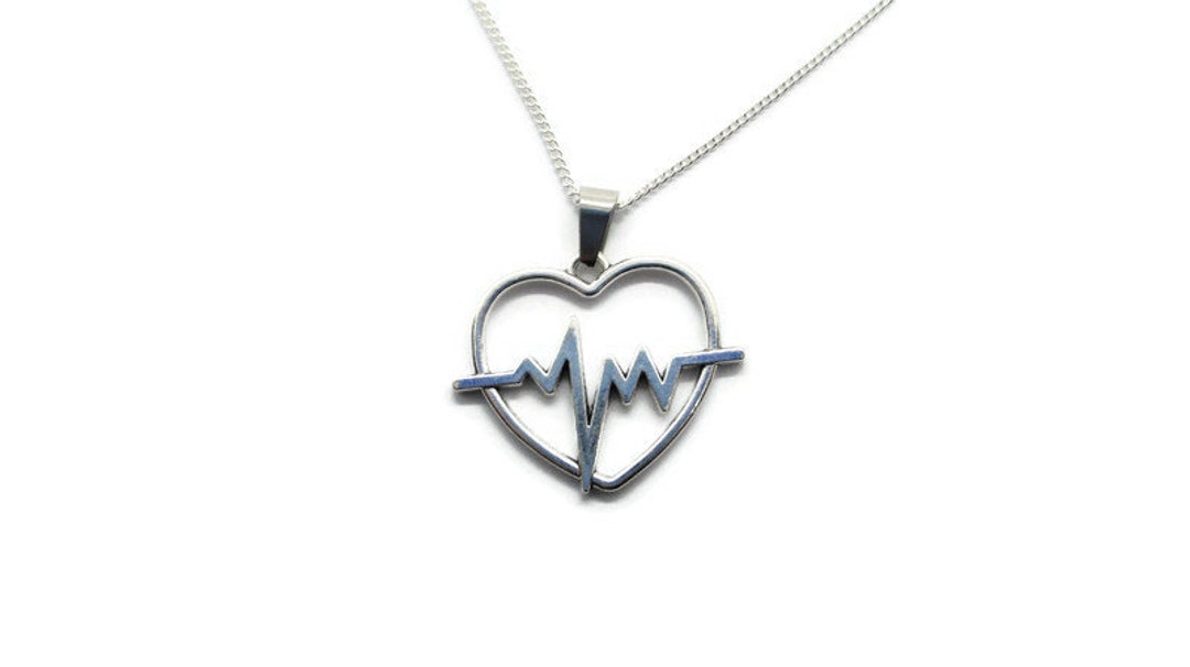 Heartbeat Necklace, EKG Necklace, EKG Jewelry, , Gift for Nurse Etsy