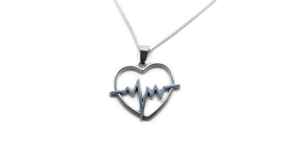 Heartbeat Necklace EKG Necklace EKG Jewelry Gift for | Etsy