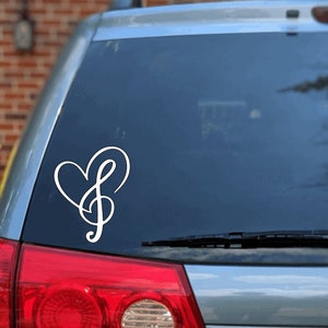 Love Music Vinyl Music Note Decal for Water Bottle Treble Clef and ...