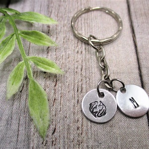Pisces Keychain Personalized Gifts For Her/ Him Inital  Zodiac Keychain  Best Friend Gifts