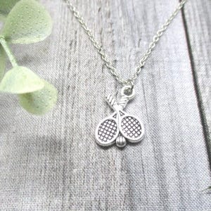 Tennis Rackets Necklace Sports Necklace Sports Jewelry Tennis Racket Jewelry  Team Gift Ideas Tennis Player Gift