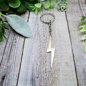 Large Lightning Bolt Keychain Gifts For Her / Him Lightning Keychain