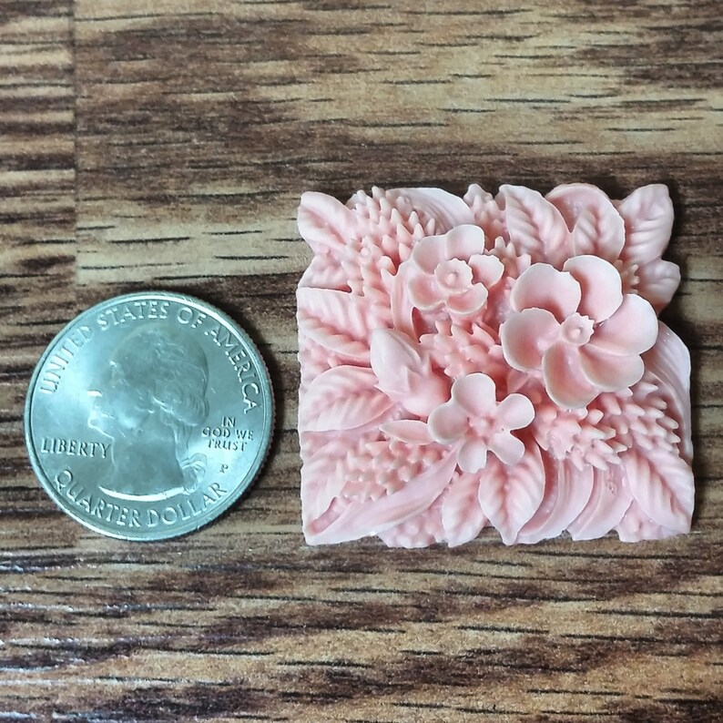 Flower Tile Silicone Mold Mould Polymer Clay Resin Soap Wax Etsy