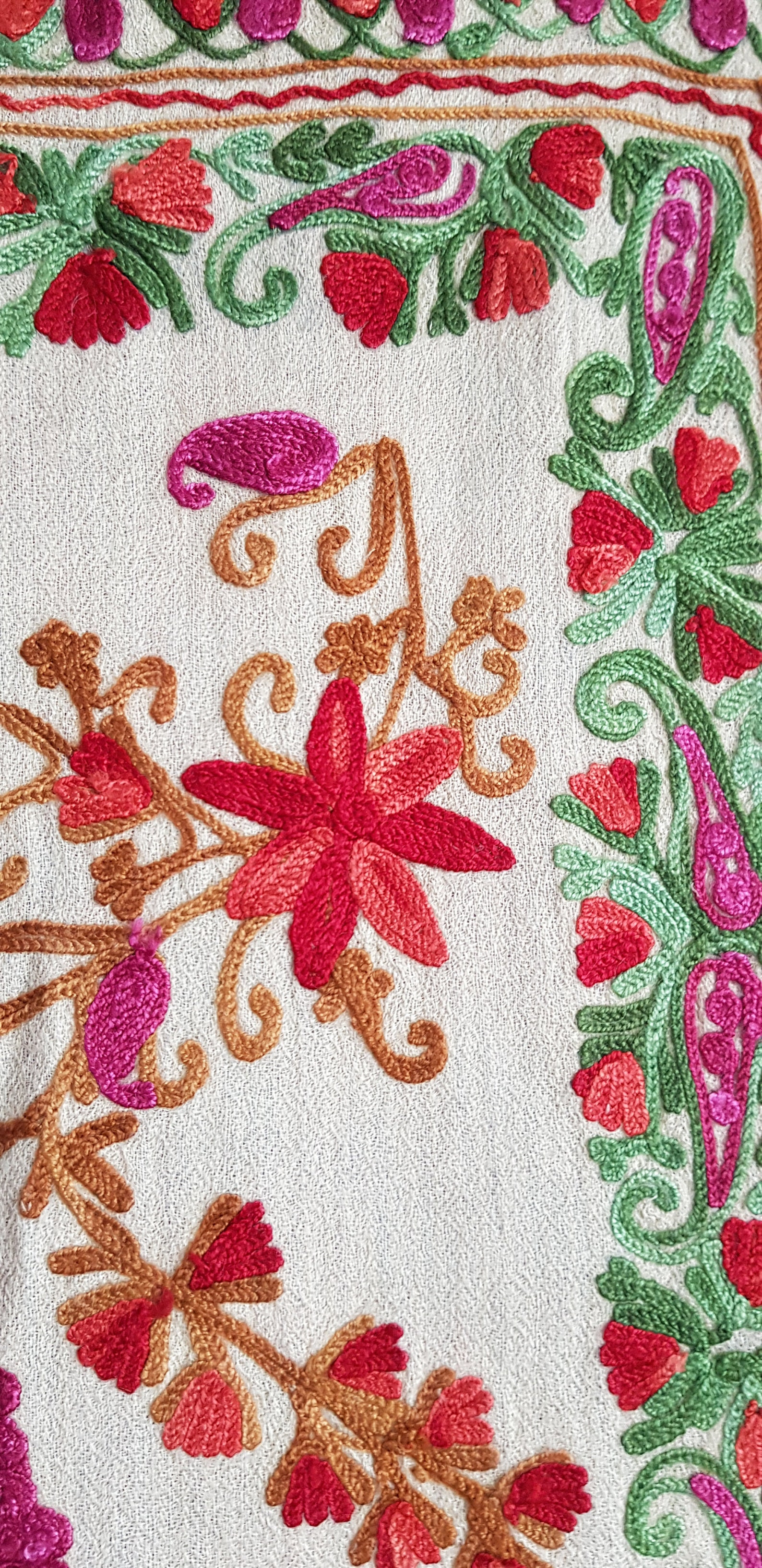 Vintage Hand Embroidered Table Runner Wall Hanging 66cm X Etsy