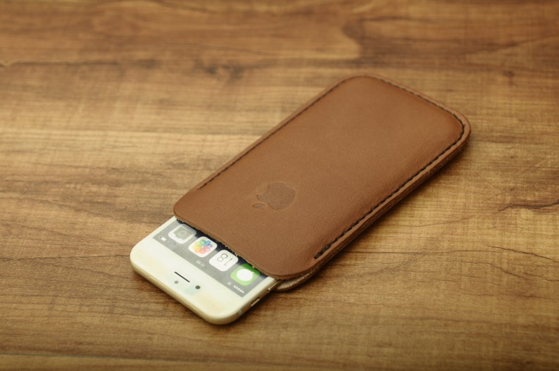 Leather iPhone SE case 6 and 6s / iPhone 6s sleeve in brown Etsy
