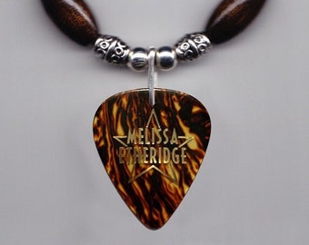 Melissa Etheridge Hollywood Star Brown Guitar Pick Necklace - MEIN 2012