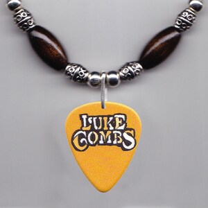 Duff McKagan Guns n roses Gold printed signature Guitar Pick plectrum Necklace