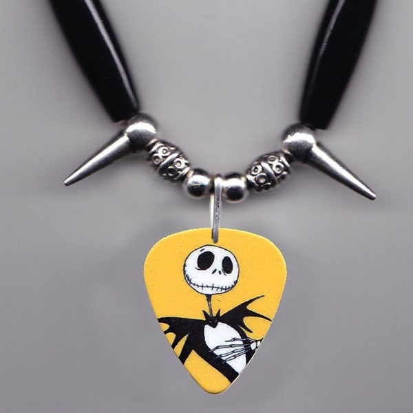 Jack Skellington Guitar Pick Necklace #2 - Halloween