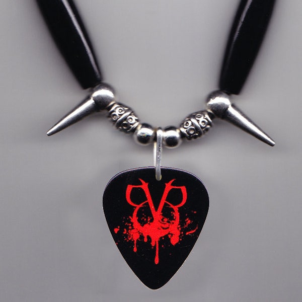 Black Veil Brides Black/Red Guitar Pick Necklace