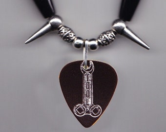 Tool P**** Wrench Guitar Pick Necklace