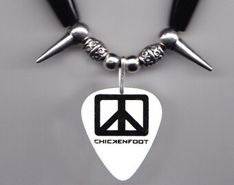 Chickenfoot Joe Satriani White Guitar Pick Necklace - 2009 Tour