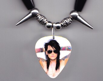 Black Veil Brides Ashley Purdy Photo Guitar Pick Necklace - 2013 Tour