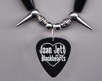 Joan Jett and the Blackhearts Black Guitar Pick Necklace