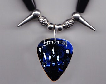 Immortal Band Photo Guitar Pick Necklace