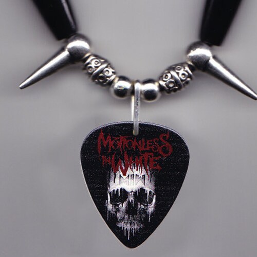 Motionless in White Black Guitar Pick Necklace Etsy