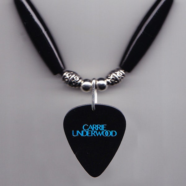 Carrie Underwood Black Guitar Pick Necklace - 2016 Storyteller Tour