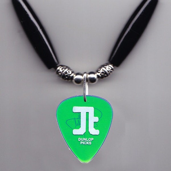 Justin Timberlake Signature Green Guitar Pick Necklace - 2003 Justified Tour