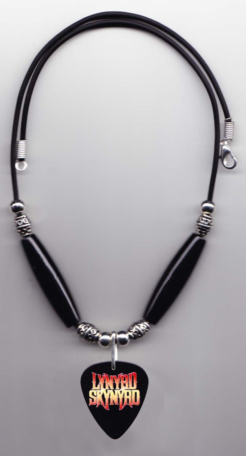 Lynyrd Skynyrd Black Guitar Pick Necklace