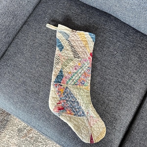 Christmas stocking ~ Patchwork stocking ~ Stocking ~ Vintage stocking