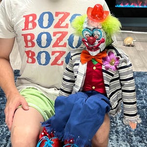 Kerfuffle The Klown | Unique Ventriloquist Dummy With Vintage Travel Case | Clowns