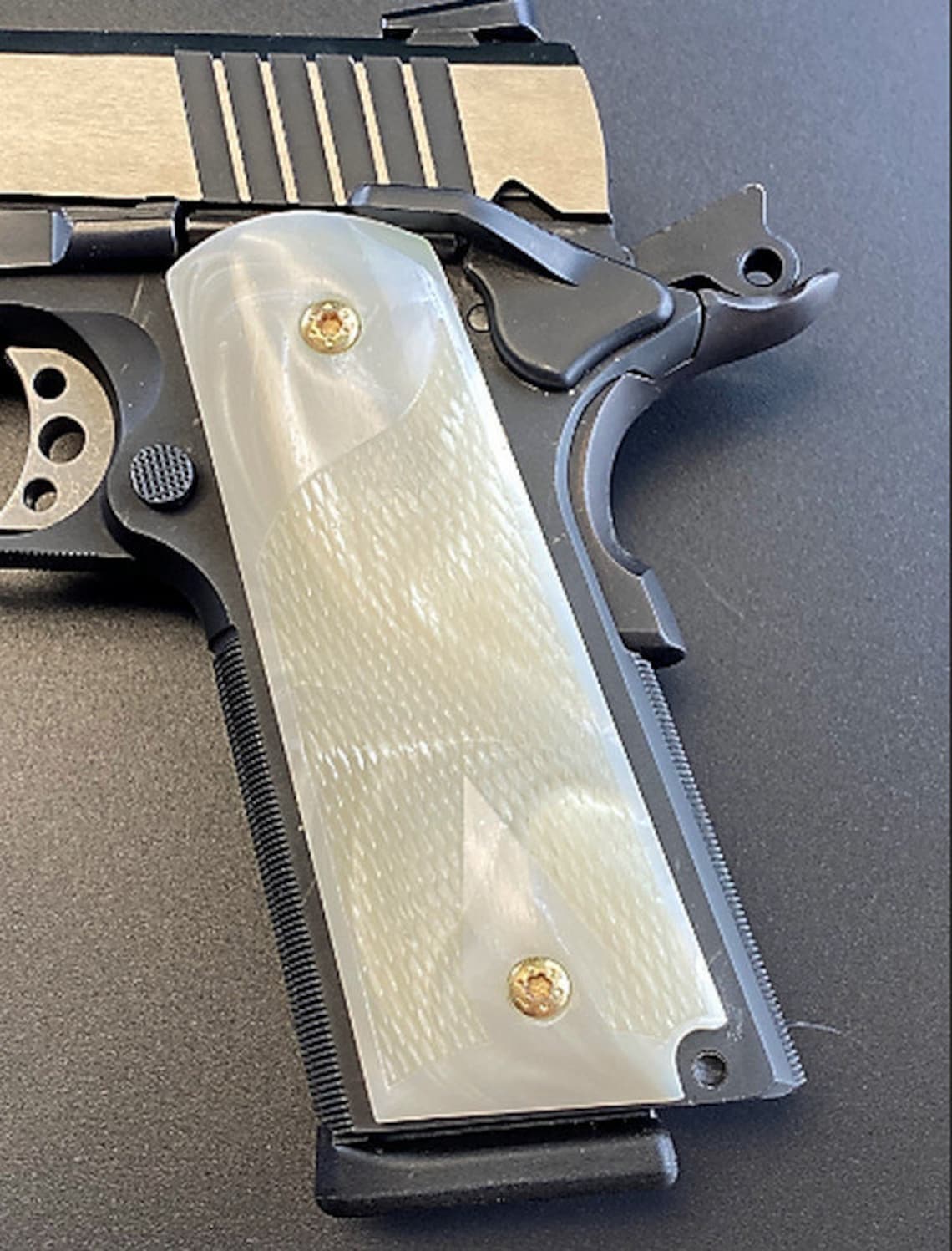 1911 Pearl grips fits Colt Gov Clones White Mother of Pearl Etsy
