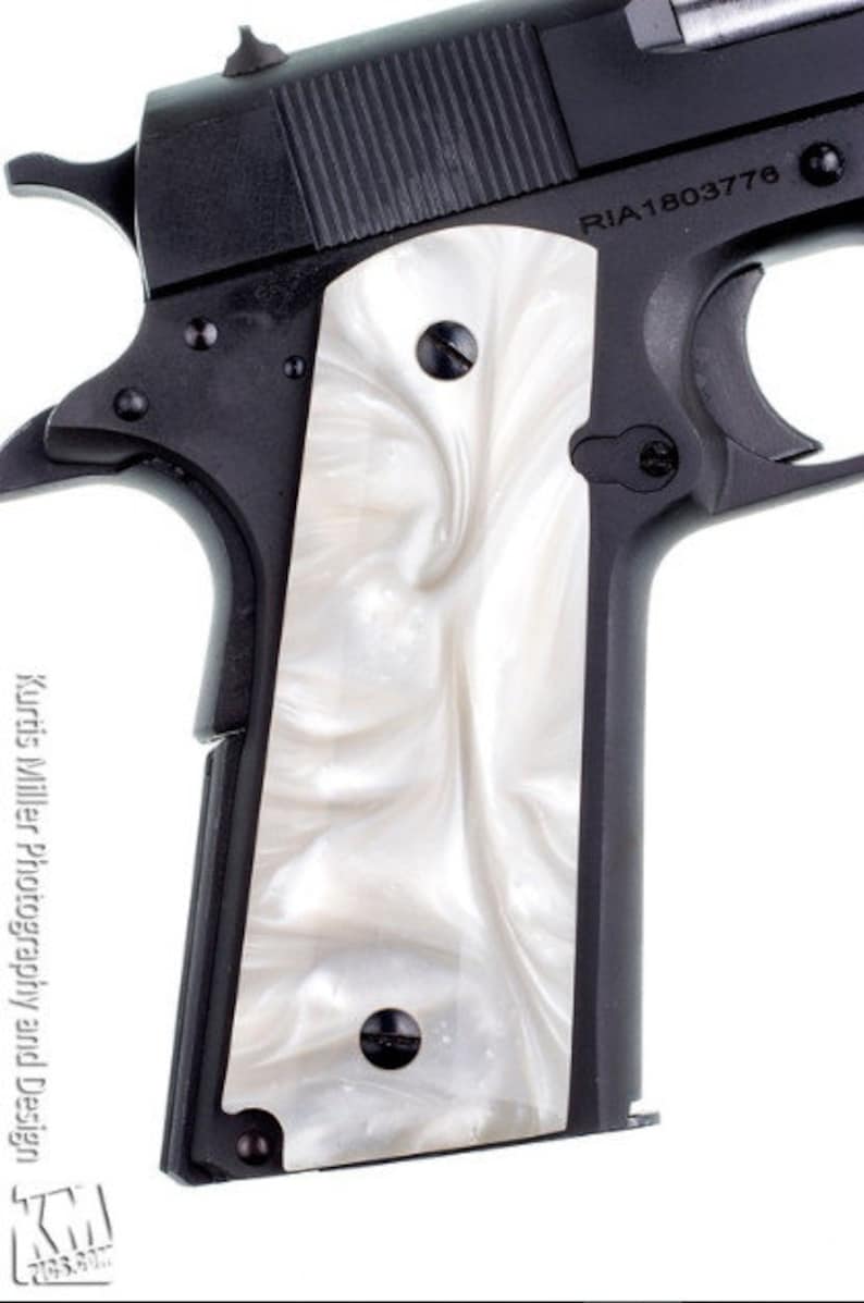 1911 Pearl grips Fits Gov. & Clones White Mother of Pearl 1 Etsy