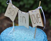 Wedding cake topper rustic cake topper rustic wedding custom cake topper wood cake topper personalized topper country wedding bunting