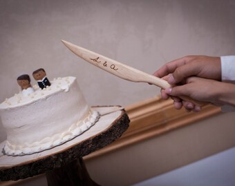Wedding cake server set wedding cake knife personalized wood wedding gift rustic wedding cake serving set cake cutter bridal shower gift