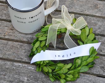 Housewarming gift basket mug boxwood wreath home decor new home gift new home gift for her house warming gift first home hostess gift basket