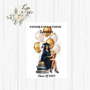 African American personalized Graduation Greetings Card, Black Graduation Card, For her, Greetings Card, Graduation Card, Graduate Card