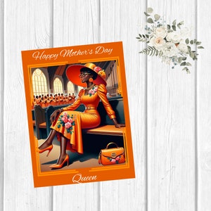Carte de voeux fête des mères afro-américaine, carte de fête des mères noire, maman, carte de fête des mères pour elle, carte de voeux, carte 5 x 7