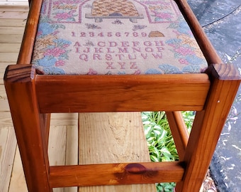 Multi-Function Solid Wood Shoe Bench Stool Children's Alphabet