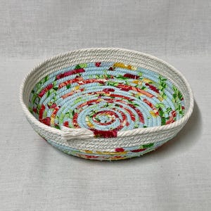 Round Cotton Fabric Cotton Cord Bowl Basket