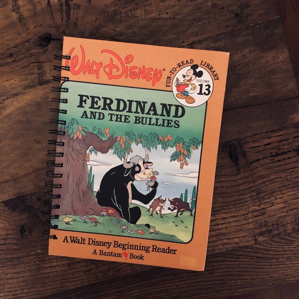 Disney's Ferdinand and the Bullies Vintage 1986 Spiral Bound Book Cover Journal