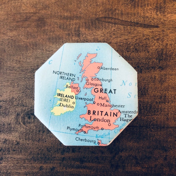 Great Britain and Ireland Vintage Map Magnet