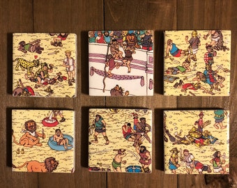 Where&#39;s Waldo Book Magnets Set of 6 -- Ancient Rome