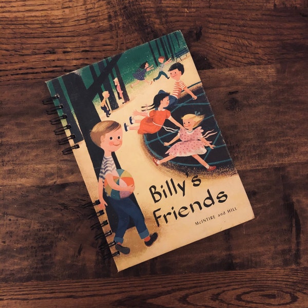 Billy's Friends Vintage 1963 Spiral Bound Book Cover Journal