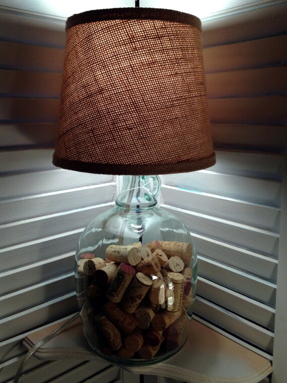 Items similar to Wine Cork Table Lamp on Etsy