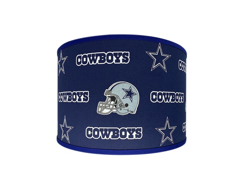 NFL DALLAS COWBOYS Trendy Drum Lamp Shade Mancave / Fancave Etsy