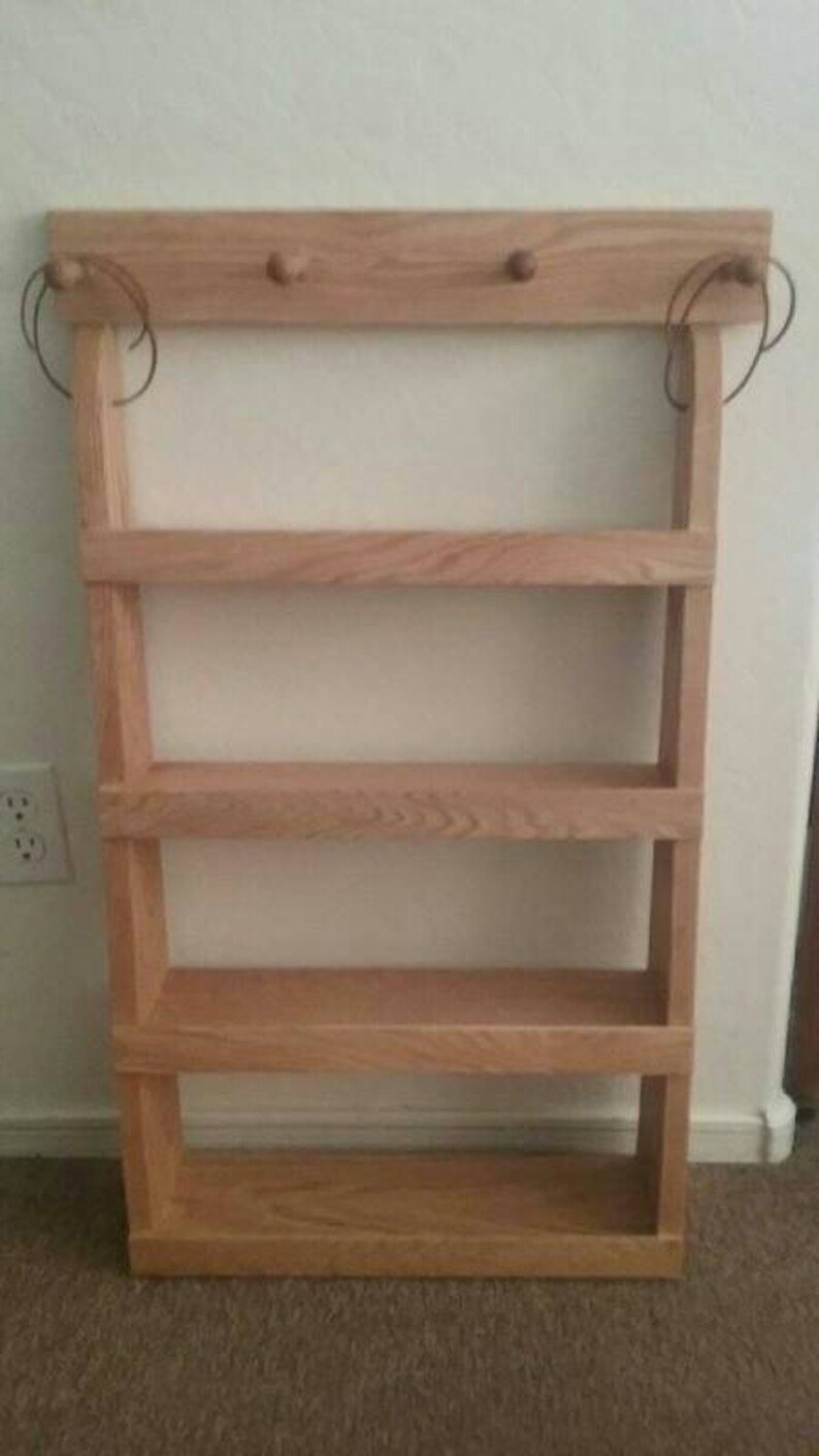 Hanging Shaker Shelf made of 100 Solid Oak Etsy