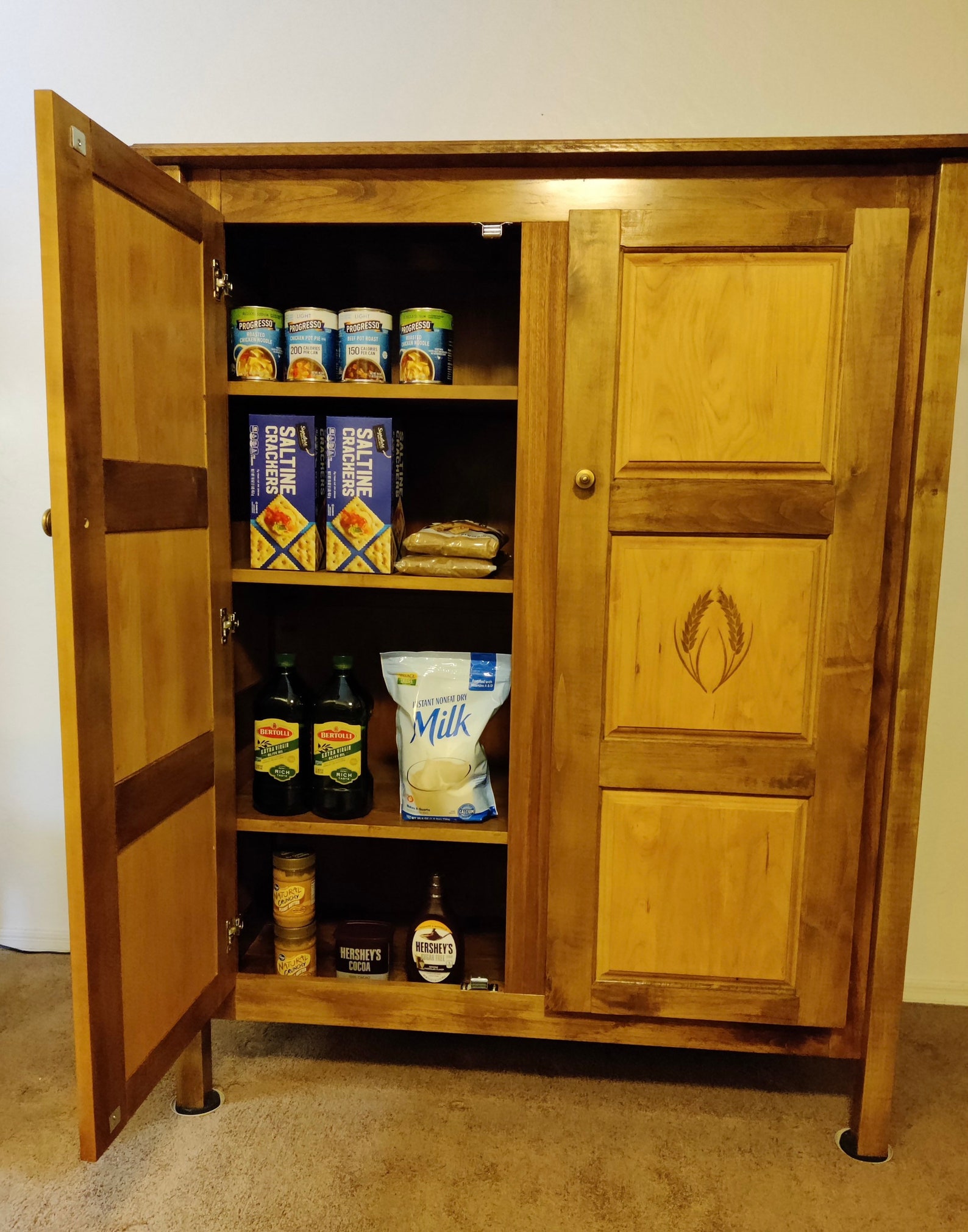 Armoire de rangement alimentaire 100 chêne massif Etsy
