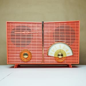1959 Vintage PHILCO G826-124  Tube Radio in &quot;Flame&quot; w/ Bluetooth Tech.